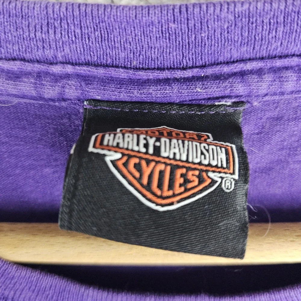 Harley-Davidson Twin Cities Minnesota T-Shirt‎ Menx XL Purple Viking Flames 2010